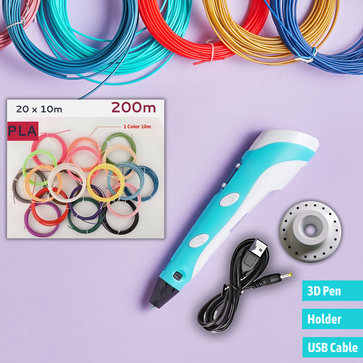 3D Pen + 200m Filament - Master