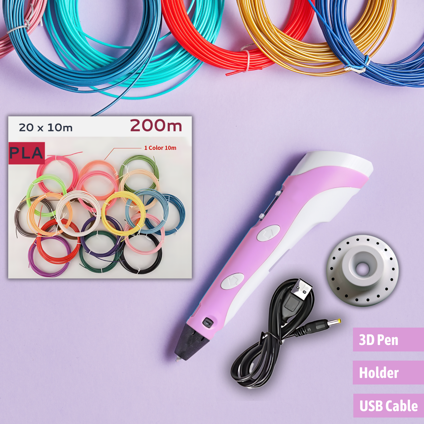 3D Pen + 200m Filament - Master