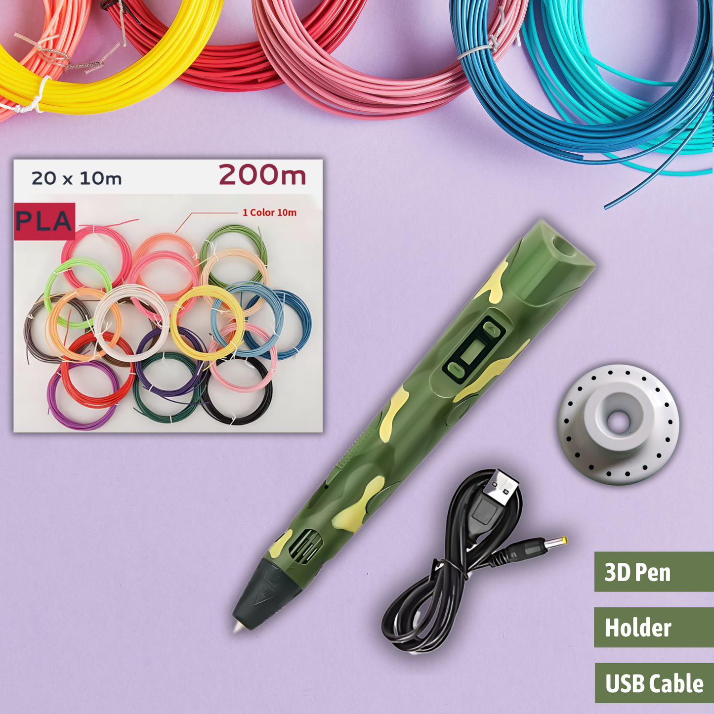 3D Pen + 200m Filament - Master