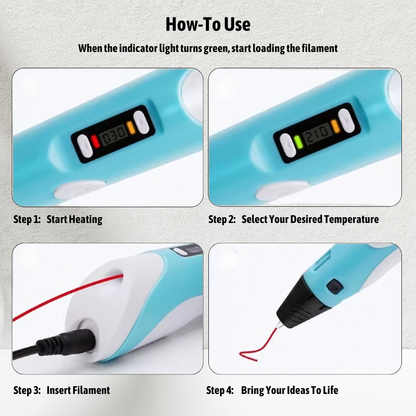 3D Pen + 9m Filament - Starter