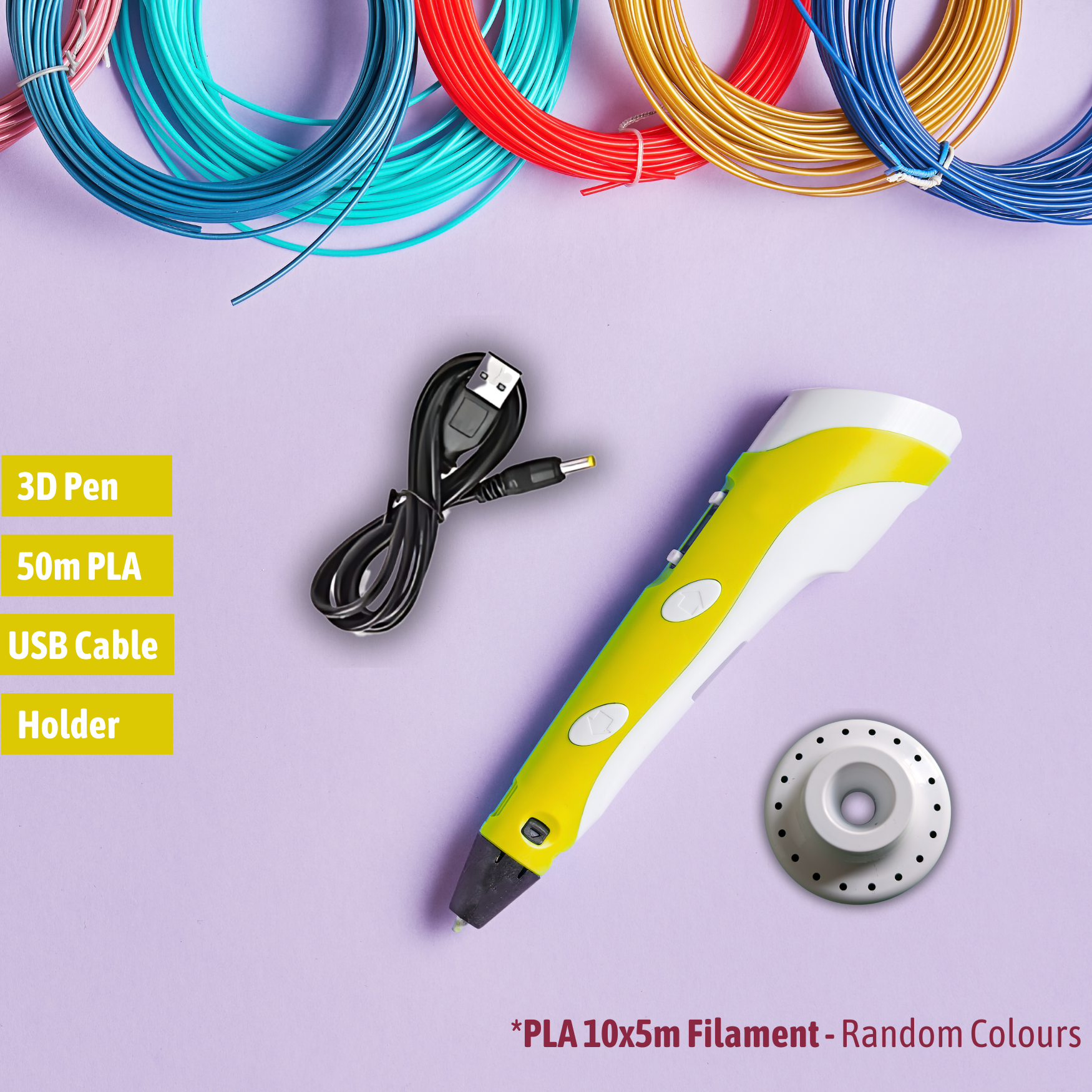 3D Pen 50m Filament Explorer Yellow - Main Image