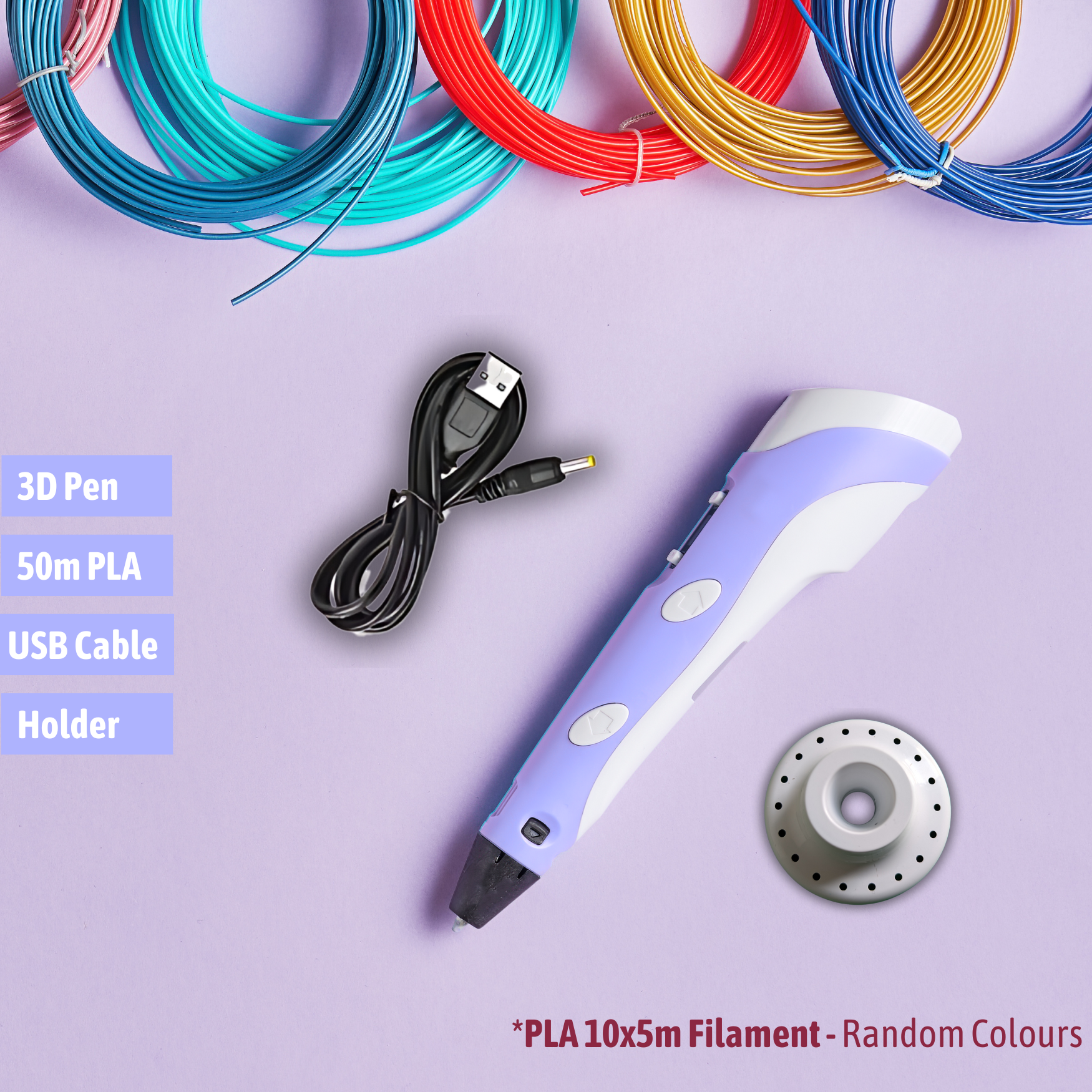 3D Pen 50m Filament Explorer Purple - Main Image