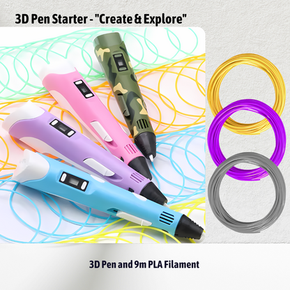 3D Pen + 9m Filament - Starter